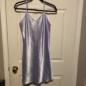 Large lavender purple silk slip dress